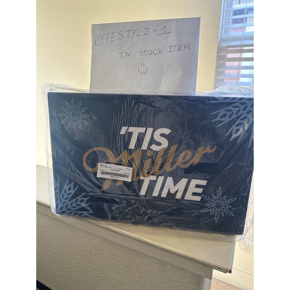 MILLER LITE 12 OZ. BEERNAMENT SET ~ Pack Of 6